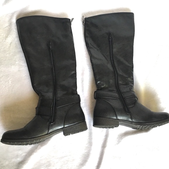 BRAND NEW Material GIRL Dark Charcoal Tall BOOTS - Picture 3 of 8